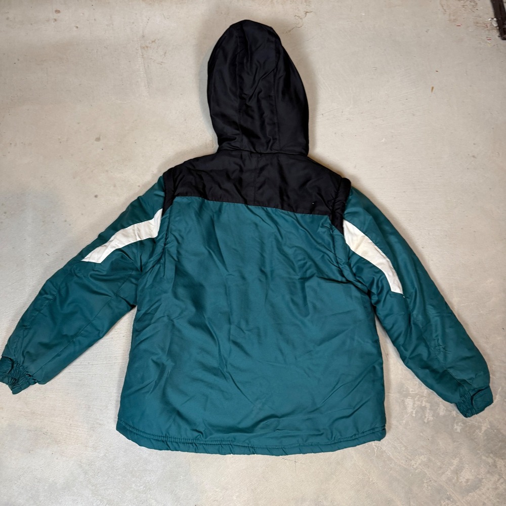 NFL Team Apparel Philadelphia Eagles Youth Hooded Puffer Jacket Green Size S - Picture 5 of 8